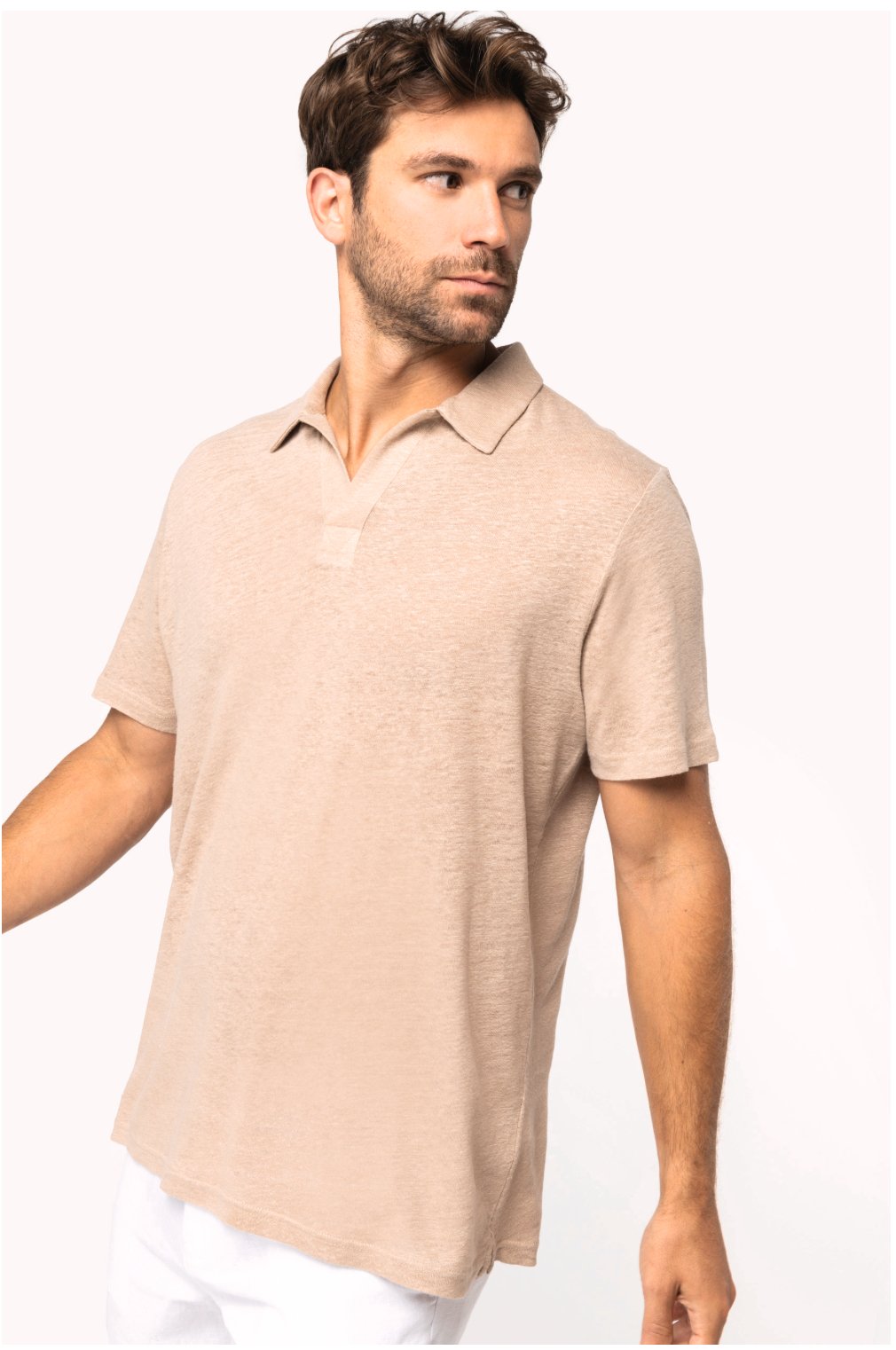 Polo manches courtes en lin homme - Uniformes Riviera