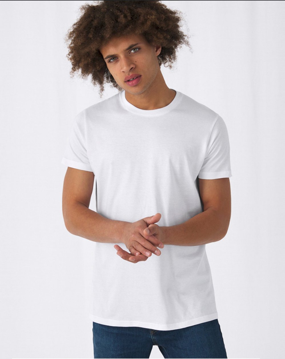 T-shirt Blanc B&C Homme - Uniformes Riviera