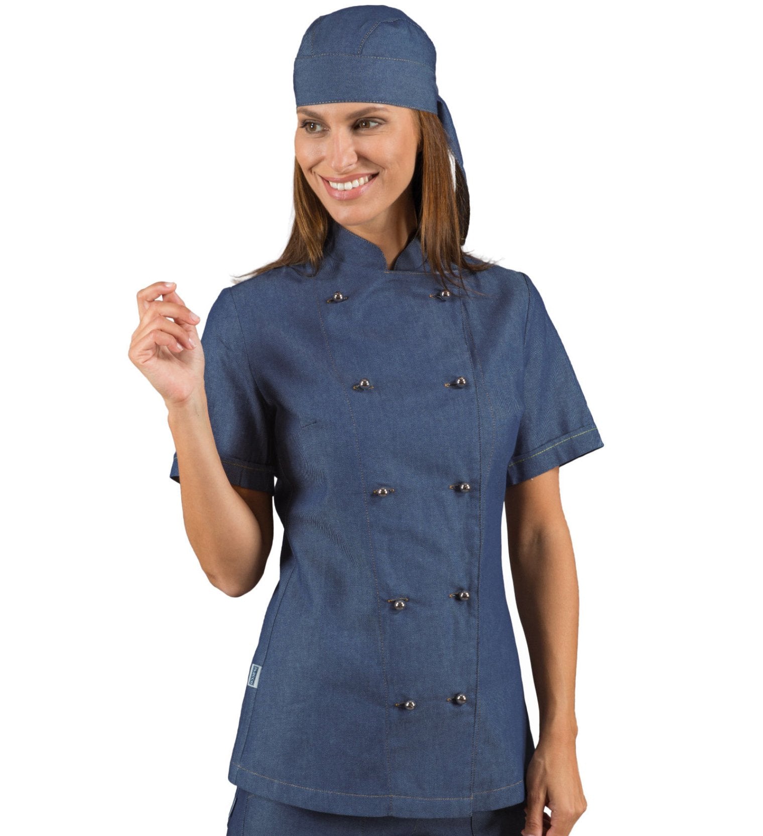 Veste de cuisine Femme Manches Courtes à boutons - Uniformes Riviera