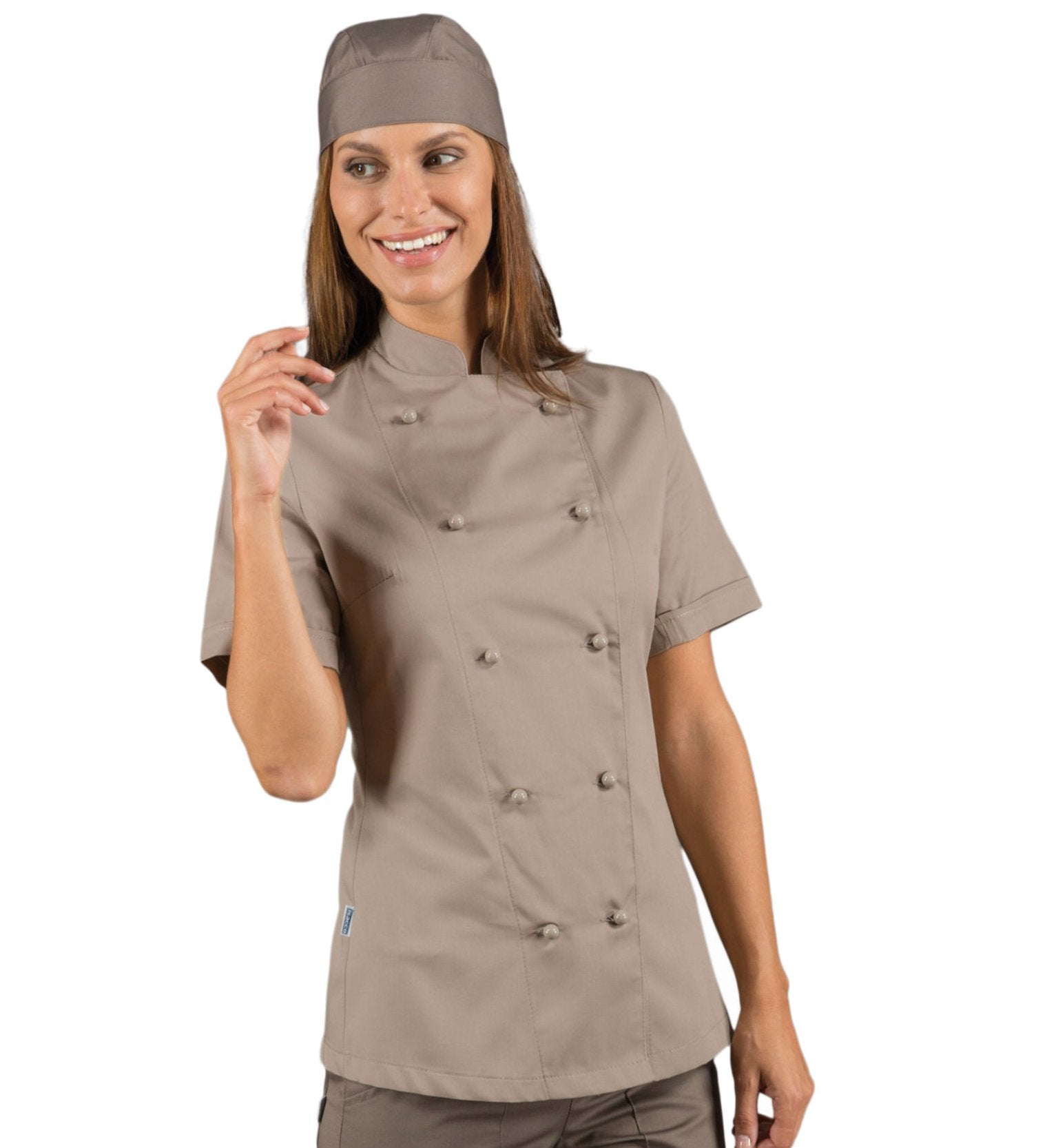 Veste de cuisine Femme Manches Courtes à boutons - Uniformes Riviera